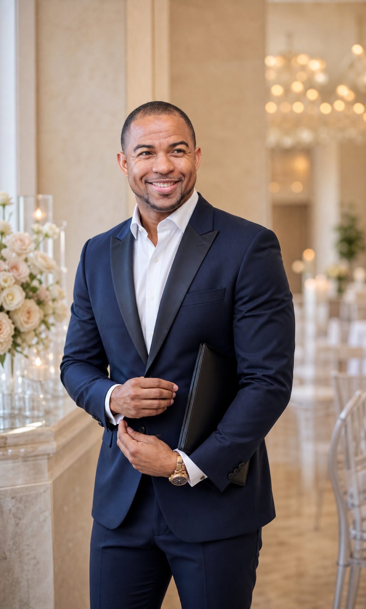 Wayde Salmon, founder and wedding officiant at Weddings By Wayde