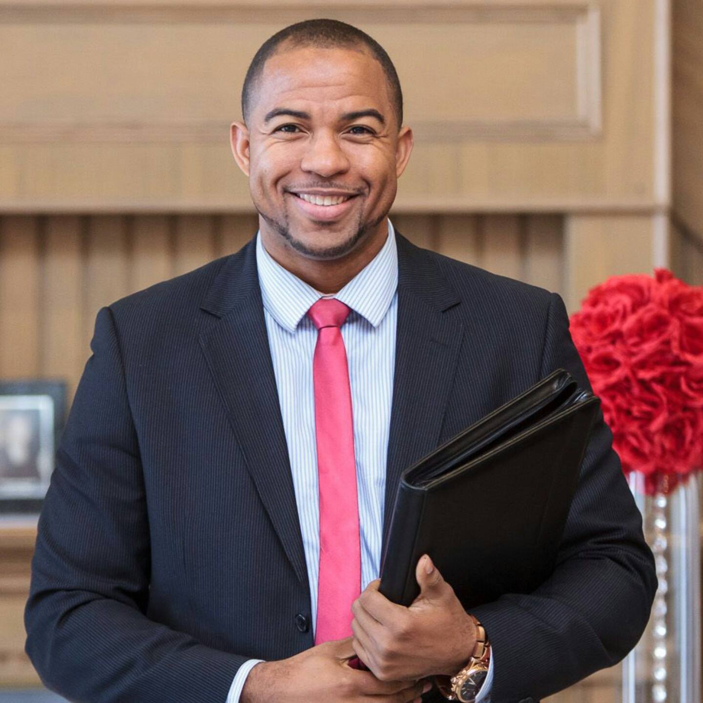 Wayde Salmon, founder and wedding officiant at Weddings By Wayde